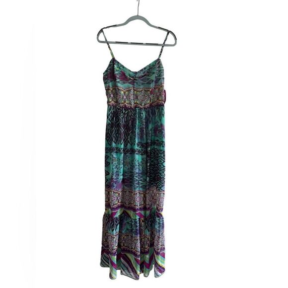 New Betsey Johnson Bohemian Maxi Dress Spaghetti Strap Womens Sz 6 Long Boho - Picture 1 of 8